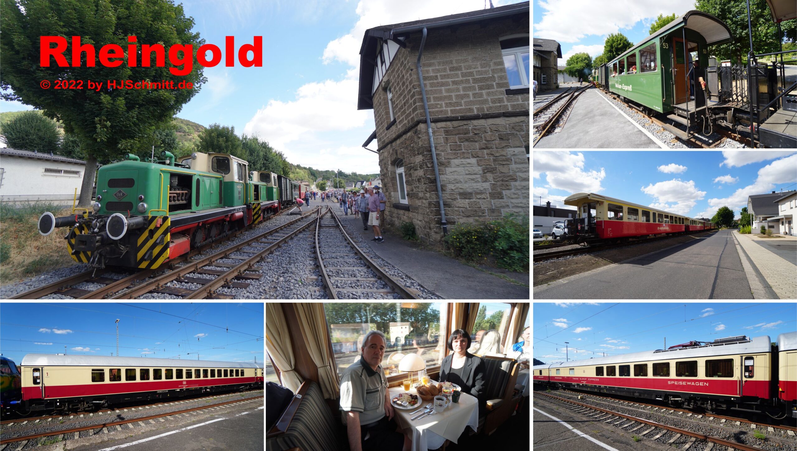 Reisefotos Bahnfahrt im roten Rheingold Zug