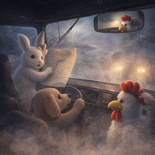 Tierische Freunde im Nebel unterwegs