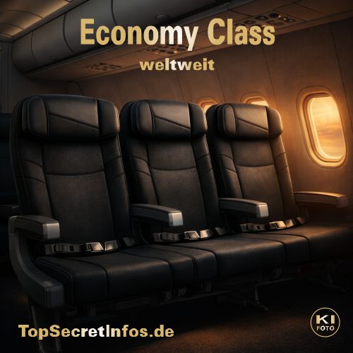 Reisen - Die idealen "Reise-Hacks" ab 2026 27 Drei leere Sitze in Flugzeug.