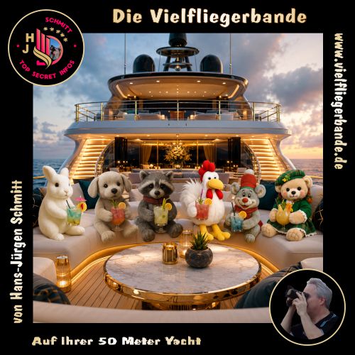 Fotos der Vielfliegerbande ab 2026 33 Auf ihrer 50 Meter Yacht 500