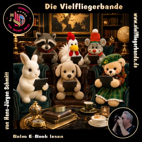 Fotos der Vielfliegerbande ab 2026 111 Beim E Book lesen 500