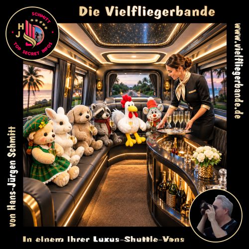 Fotos der Vielfliegerbande ab 2026 8 In einem ihrer Luxus Shuttle Vans 500