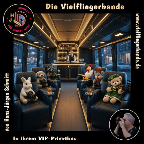 Fotos der Vielfliegerbande ab 2026 5 Fotos der Vielfliegerbande - In ihrem VIP-Privatbus