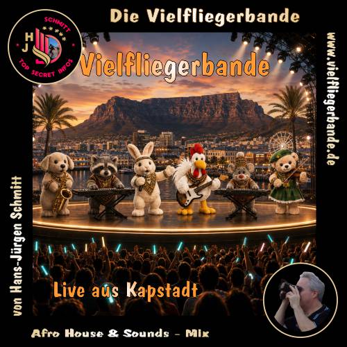 Musik Alben der einzigartigen Vielfliegerbande ab 2026 43 Vielfliegerbande - Live aus Kapstadt